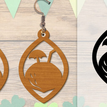 Intra απο ξύλο plywood 3mm-4mm πάχος - Σκουλαρίκι Summer Lasercut BUNDLE 8 DESIGNS Δίασταση 3x3 cm INTRAFABR-118160139 - Image 2