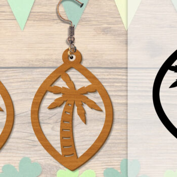 Intra απο ξύλο plywood 3mm-4mm πάχος - Σκουλαρίκι Summer Lasercut BUNDLE 8 DESIGNS Δίασταση 3x3 cm INTRAFABR-118160139 - Image 4