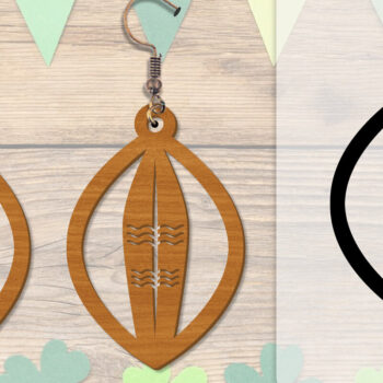 Intra απο ξύλο plywood 3mm-4mm πάχος - Σκουλαρίκι Summer Lasercut BUNDLE 8 DESIGNS Δίασταση 3x3 cm INTRAFABR-118160139 - Image 6