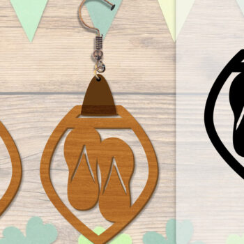 Intra απο ξύλο plywood 3mm-4mm πάχος - Σκουλαρίκι Summer Lasercut BUNDLE 8 DESIGNS Δίασταση 3x3 cm INTRAFABR-118160145 - Image 3