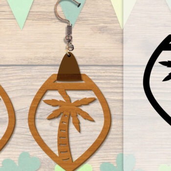 Intra απο ξύλο plywood 3mm-4mm πάχος - Σκουλαρίκι Summer Lasercut BUNDLE 8 DESIGNS Δίασταση 3x3 cm INTRAFABR-118160145 - Image 4