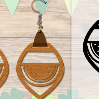 Intra απο ξύλο plywood 3mm-4mm πάχος - Σκουλαρίκι Summer Lasercut BUNDLE 8 DESIGNS Δίασταση 3x3 cm INTRAFABR-118160145 - Image 8