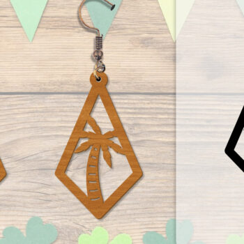 Intra απο ξύλο plywood 3mm-4mm πάχος - Σκουλαρίκι Summer Lasercut BUNDLE 8 DESIGNS Δίασταση 3x3 cm INTRAFABR-118160153 - Image 4