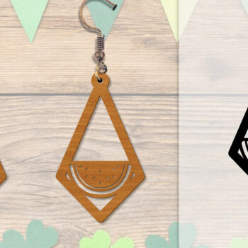 Intra απο ξύλο plywood 3mm-4mm πάχος - Σκουλαρίκι Summer Lasercut BUNDLE 8 DESIGNS Δίασταση 3x3 cm INTRAFABR-118160153 - Image 8