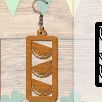 Intra απο ξύλο plywood 3mm-4mm πάχος - Σκουλαρίκι Summer Lasercut BUNDLE 8 DESIGNS Δίασταση 3x3 cm INTRAFABR-118160168 - Image 8