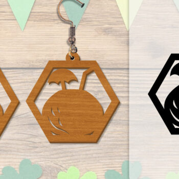 Intra απο ξύλο plywood 3mm-4mm πάχος - Σκουλαρίκι Summer Lasercut BUNDLE 8 DESIGNS Δίασταση 3x3 cm INTRAFABR-118160188 - Image 2