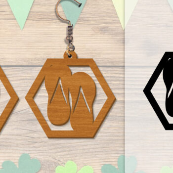 Intra απο ξύλο plywood 3mm-4mm πάχος - Σκουλαρίκι Summer Lasercut BUNDLE 8 DESIGNS Δίασταση 3x3 cm INTRAFABR-118160188 - Image 3