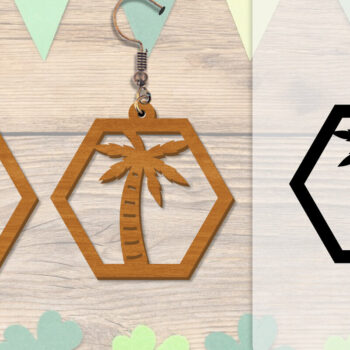 Intra απο ξύλο plywood 3mm-4mm πάχος - Σκουλαρίκι Summer Lasercut BUNDLE 8 DESIGNS Δίασταση 3x3 cm INTRAFABR-118160188 - Image 4