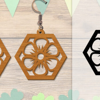 Intra απο ξύλο plywood 3mm-4mm πάχος - Σκουλαρίκι Summer Lasercut BUNDLE 8 DESIGNS Δίασταση 3x3 cm INTRAFABR-118160188 - Image 9