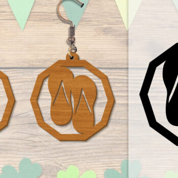 Intra απο ξύλο plywood 3mm-4mm πάχος - Σκουλαρίκι Summer Lasercut BUNDLE 8 DESIGNS Δίασταση 3x3 cm INTRAFABR-118160208 - Image 3