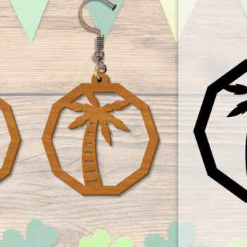 Intra απο ξύλο plywood 3mm-4mm πάχος - Σκουλαρίκι Summer Lasercut BUNDLE 8 DESIGNS Δίασταση 3x3 cm INTRAFABR-118160208 - Image 4