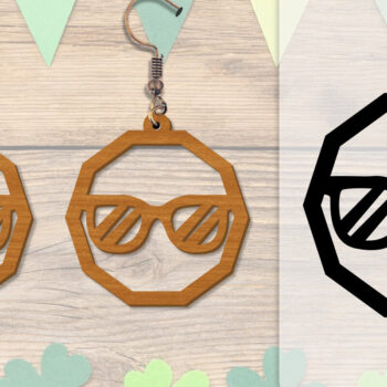 Intra απο ξύλο plywood 3mm-4mm πάχος - Σκουλαρίκι Summer Lasercut BUNDLE 8 DESIGNS Δίασταση 3x3 cm INTRAFABR-118160208 - Image 5