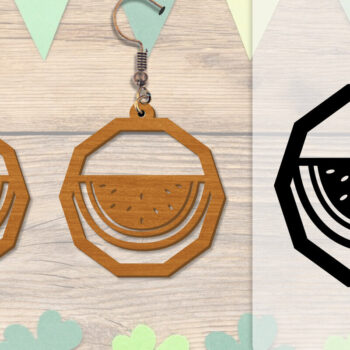 Intra απο ξύλο plywood 3mm-4mm πάχος - Σκουλαρίκι Summer Lasercut BUNDLE 8 DESIGNS Δίασταση 3x3 cm INTRAFABR-118160208 - Image 8