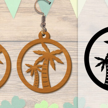 Intra απο ξύλο plywood 3mm-4mm πάχος - Σκουλαρίκι Summer Lasercut BUNDLE 8 DESIGNS Δίασταση 3x3 cm INTRAFABR-118160127 - Image 4