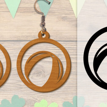 Intra απο ξύλο plywood 3mm-4mm πάχος - Σκουλαρίκι Summer Lasercut BUNDLE 8 DESIGNS Δίασταση 3x3 cm INTRAFABR-118160127 - Image 7