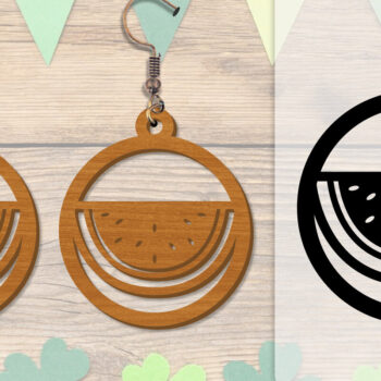 Intra απο ξύλο plywood 3mm-4mm πάχος - Σκουλαρίκι Summer Lasercut BUNDLE 8 DESIGNS Δίασταση 3x3 cm INTRAFABR-118160127 - Image 8