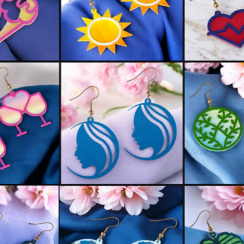 Intra απο ξύλο plywood 3mm-4mm πάχος - Σκουλαρίκι  Πακέτο 184 Δίασταση 3x3 cm INTRAFABR-118355285 - Image 1