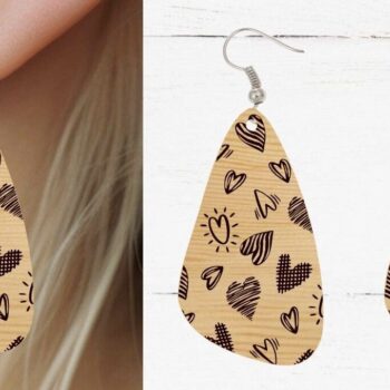 Intra απο ξύλο plywood 3mm-4mm πάχος - Σκουλαρίκι ,  κοπής με λέιζερ σκουλαρικιών Δίασταση 3x3 cm INTRAFABR-89697111 - Image 1