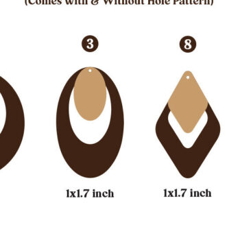 Intra απο ξύλο plywood 3mm-4mm πάχος - Σκουλαρίκι  Δερμάτινο Ξύλινο Σκουλαρίκι κομμένο  Δίασταση 3x3 cm INTRAFABR-104364771 - Image 2