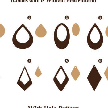 Intra απο ξύλο plywood 3mm-4mm πάχος - Σκουλαρίκι  Δερμάτινο Ξύλινο Σκουλαρίκι κομμένο  Δίασταση 3x3 cm INTRAFABR-104364771 - Image 3