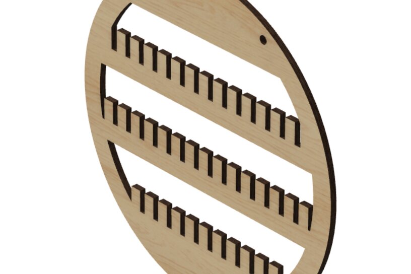 Intra απο ξύλο plywood 3mm-4mm πάχος - Σκουλαρίκια τοίχου Κρεμαστό  κοπής με λέιζερ  Δίασταση 3x3 cm INTRAFABR-116385192