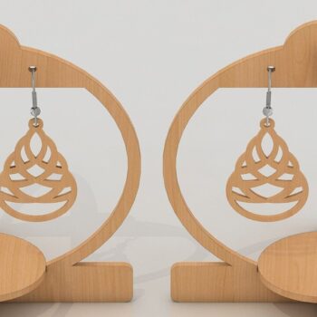 Intra απο ξύλο plywood 3mm-4mm πάχος -  για σκουλαρίκια και κοσμήματα Δίασταση 3x3 cm INTRAFABR-42952813 - Image 1