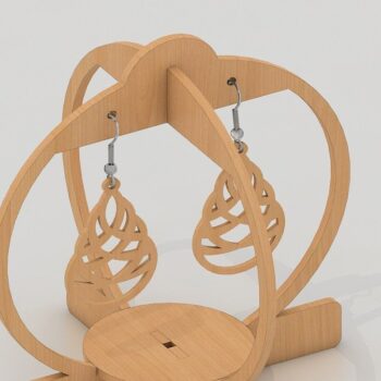 Intra απο ξύλο plywood 3mm-4mm πάχος -  για σκουλαρίκια και κοσμήματα Δίασταση 3x3 cm INTRAFABR-42952813 - Image 2