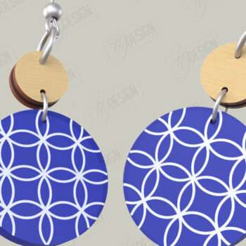 Intra απο ξύλο plywood 3mm-4mm πάχος - Πακέτο σχεδίασης σκουλαρίκια | Ακρυλικό λέιζερ Δίασταση 3x3 cm INTRAFABR-116899325 - Image 3