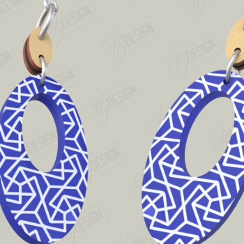 Intra απο ξύλο plywood 3mm-4mm πάχος - Πακέτο σχεδίασης σκουλαρίκια | Ακρυλικό λέιζερ Δίασταση 3x3 cm INTRAFABR-116899325 - Image 7