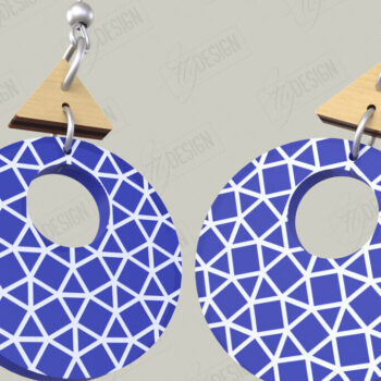 Intra απο ξύλο plywood 3mm-4mm πάχος - Πακέτο σχεδίασης σκουλαρίκια | Ακρυλικό λέιζερ Δίασταση 3x3 cm INTRAFABR-116899325 - Image 8