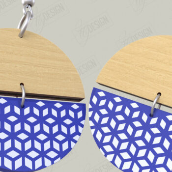 Intra απο ξύλο plywood 3mm-4mm πάχος - Πακέτο σχεδίασης σκουλαρίκια | Ακρυλικό λέιζερ Δίασταση 3x3 cm INTRAFABR-116899325 - Image 12