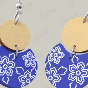 Intra απο ξύλο plywood 3mm-4mm πάχος - Σχεδιασμός Σκουλαρίκια | Laser Ακρυλικό & Ξύλο Γ Δίασταση 3x3 cm INTRAFABR-116899167