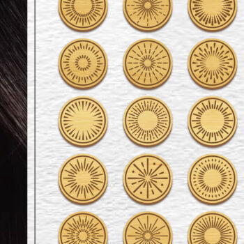 Intra απο ξύλο plywood 3mm-4mm πάχος - Σκουλαρίκια Firework Magnet Πακέτο Lasercut Δίασταση 3x3 cm INTRAFABR-101770178 - Image 1