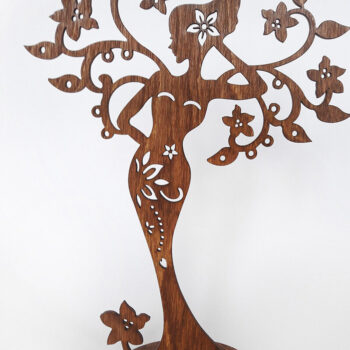 Intra απο ξύλο plywood 3mm-4mm πάχος - Θήκη για σκουλαρίκια.  κοπής με λέιζερ. Δίασταση 25x19 cm INTRAFABR-87316969 - Image 1