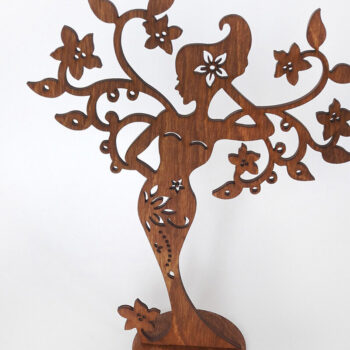 Intra απο ξύλο plywood 3mm-4mm πάχος - Θήκη για σκουλαρίκια.  κοπής με λέιζερ. Δίασταση 25x19 cm INTRAFABR-87316969 - Image 3