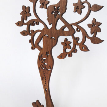 Intra απο ξύλο plywood 3mm-4mm πάχος - Θήκη για σκουλαρίκια.  κοπής με λέιζερ. Δίασταση 25x19 cm INTRAFABR-87316969 - Image 4