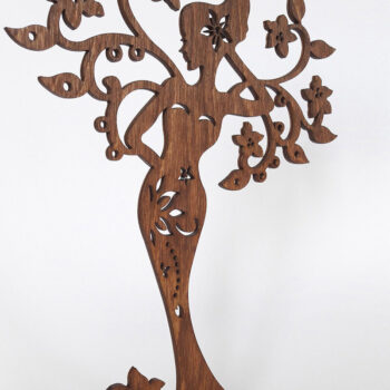 Intra απο ξύλο plywood 3mm-4mm πάχος - Θήκη για σκουλαρίκια.  κοπής με λέιζερ. Δίασταση 25x19 cm INTRAFABR-87316969 - Image 5