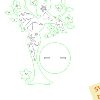 Intra απο ξύλο plywood 3mm-4mm πάχος - Θήκη για σκουλαρίκια.  κοπής με λέιζερ. Δίασταση 25x19 cm INTRAFABR-87316969 - Image 6