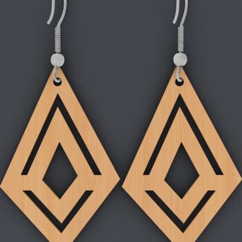 Intra απο ξύλο plywood 3mm-4mm πάχος - Earrings Jewelry Bundle / DIY Laser Cut Δίασταση 3x3 cm INTRAFABR-98711035 - Image 3