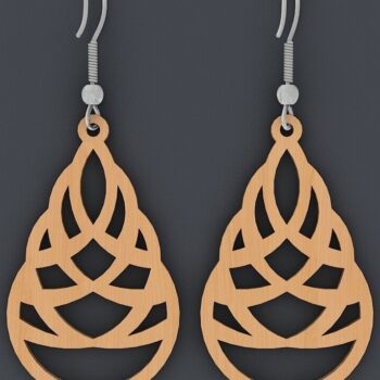 Intra απο ξύλο plywood 3mm-4mm πάχος - Earrings Jewelry Bundle / DIY Laser Cut Δίασταση 3x3 cm INTRAFABR-98711035 - Image 5