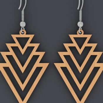 Intra απο ξύλο plywood 3mm-4mm πάχος - Earrings Jewelry Bundle / DIY Laser Cut Δίασταση 3x3 cm INTRAFABR-98711035 - Image 7