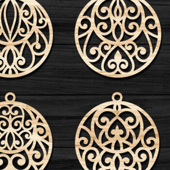 Intra απο ξύλο plywood 3mm-4mm πάχος - Σκουλαρίκια Κοσμήματα Laser Cut Bundle 30 Δίασταση 3x3 cm INTRAFABR-78343205 - Image 1