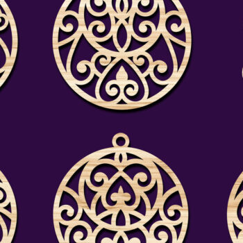 Intra απο ξύλο plywood 3mm-4mm πάχος - Σκουλαρίκια Κοσμήματα Laser Cut Bundle 30 Δίασταση 3x3 cm INTRAFABR-78343205 - Image 2