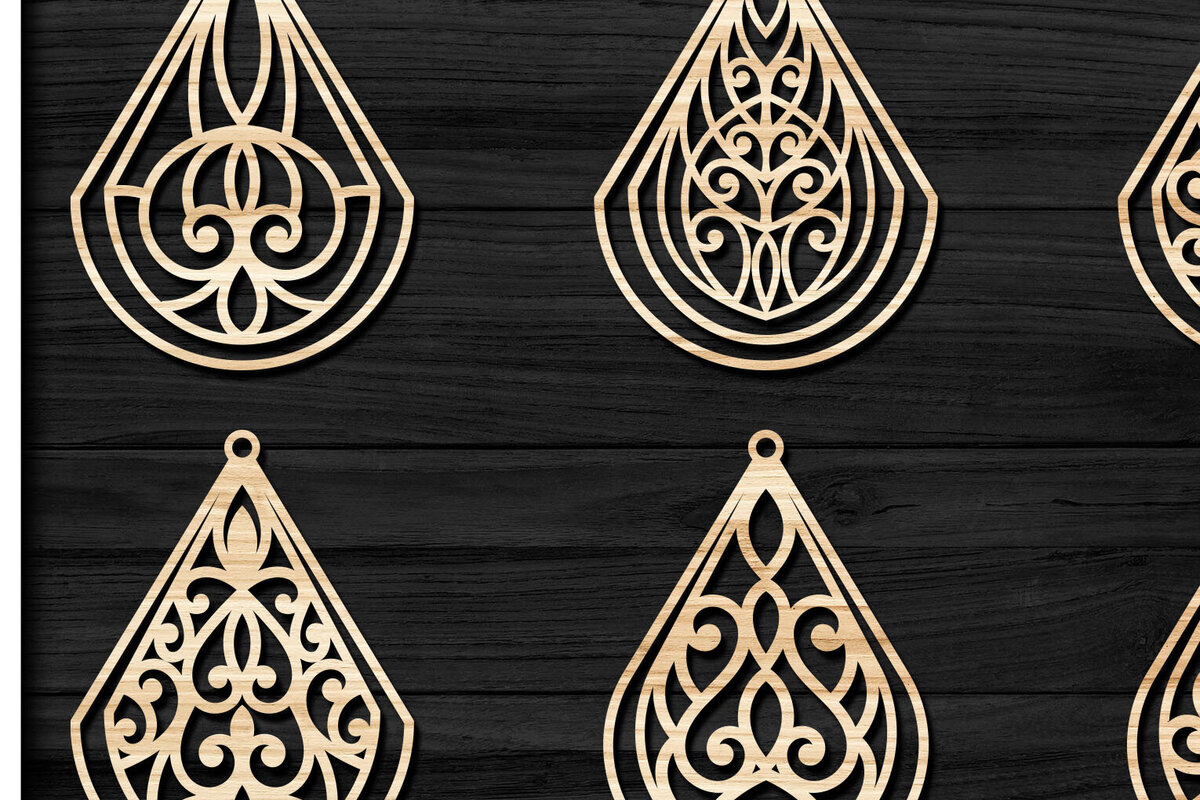 Intra απο ξύλο plywood 3mm-4mm πάχος - Σκουλαρίκια Κοσμήματα Laser Cut  Bundle 33 Δίασταση 3x3 cm INTRAFABR-78343228