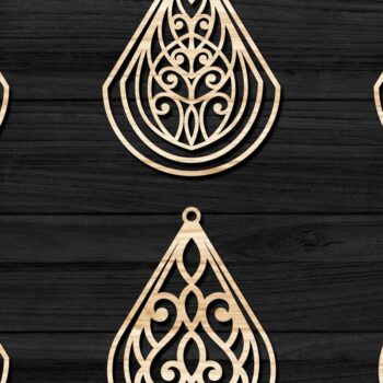 Intra απο ξύλο plywood 3mm-4mm πάχος - Σκουλαρίκια Κοσμήματα Laser Cut  Bundle 33 Δίασταση 3x3 cm INTRAFABR-78343228 - Image 2