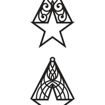 Intra απο ξύλο plywood 3mm-4mm πάχος - Σκουλαρίκια Κοσμήματα Laser Cut  Bundle 34 Δίασταση 3x3 cm INTRAFABR-78343240 - Image 3