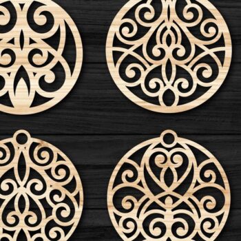 Intra απο ξύλο plywood 3mm-4mm πάχος - Σκουλαρίκια Κοσμήματα Laser Cut Bundle 38 Δίασταση 3x3 cm INTRAFABR-78344160 - Image 1