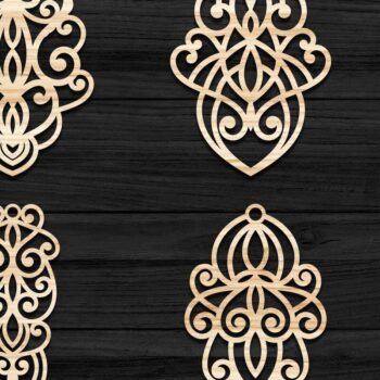 Intra απο ξύλο plywood 3mm-4mm πάχος - Σκουλαρίκια Κοσμήματα Laser Cut  Bundle 40 Δίασταση 3x3 cm INTRAFABR-78344155 - Image 1