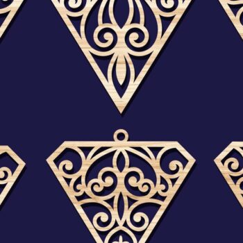 Intra απο ξύλο plywood 3mm-4mm πάχος - Σκουλαρίκια Κοσμήματα Laser Cut Bundle 46 Δίασταση 3x3 cm INTRAFABR-78344586 - Image 2