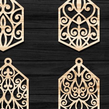 Intra απο ξύλο plywood 3mm-4mm πάχος - Σκουλαρίκια Κοσμήματα Laser Cut Bundle 49 Δίασταση 3x3 cm INTRAFABR-78344605 - Image 1